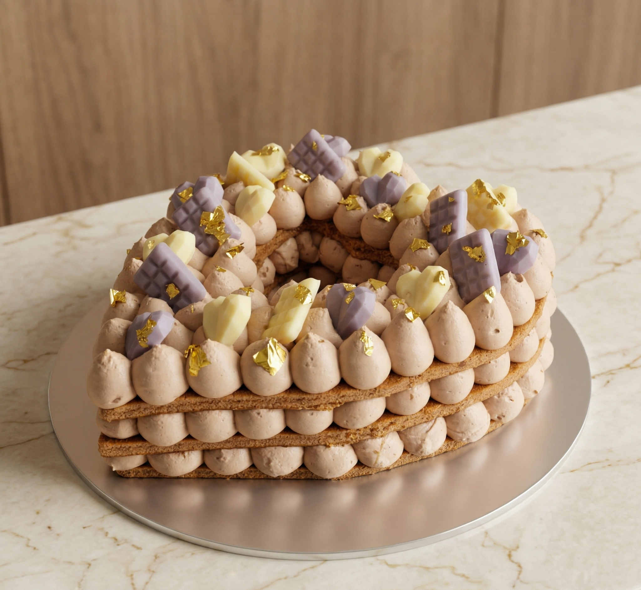 Le Letter Cake Cœur Royal